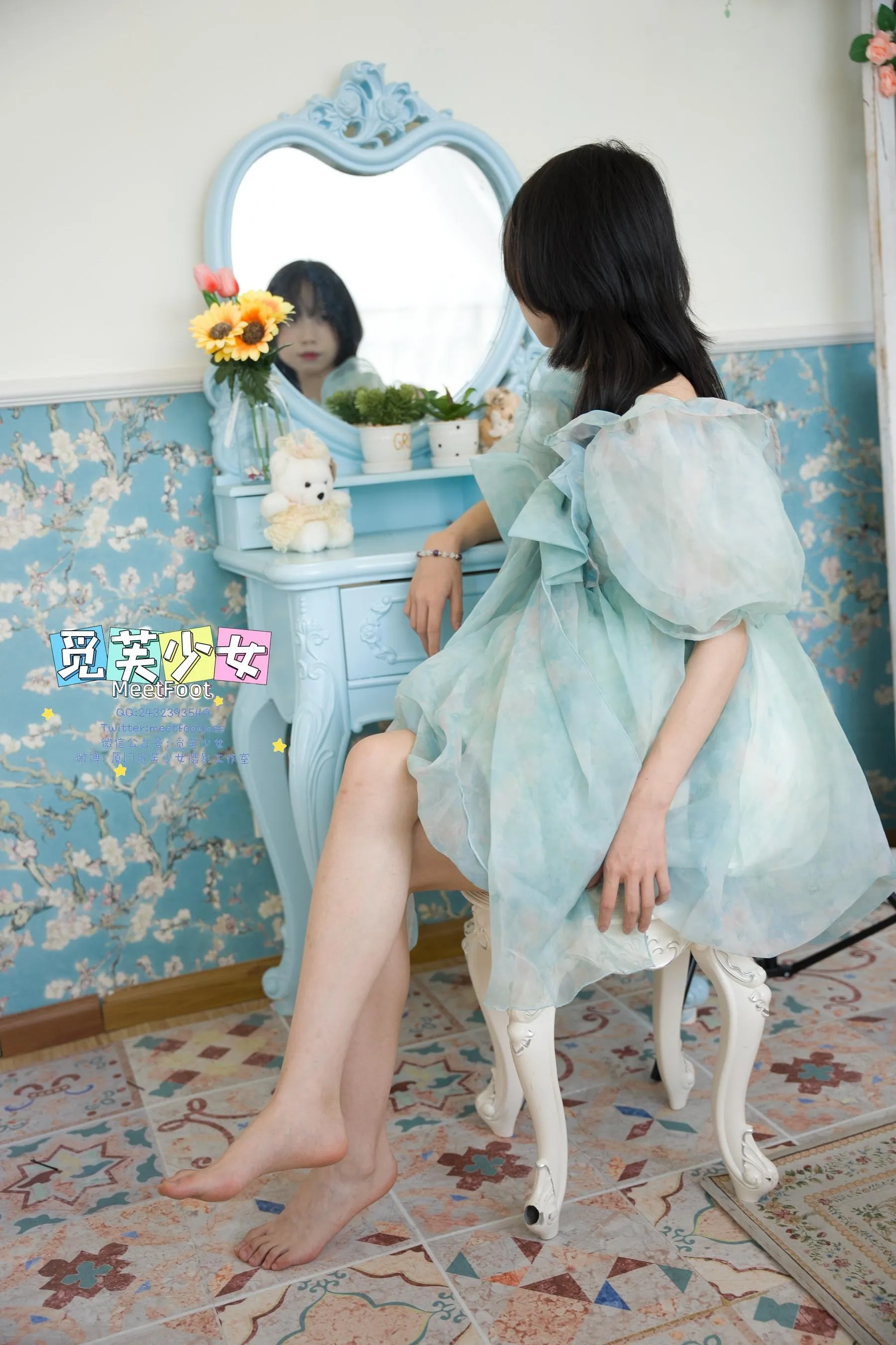 觅芙少女 NO.033 小婉-一袭蓝色纱裙构筑今晚浪漫的梦境-PIC [249P]插图3